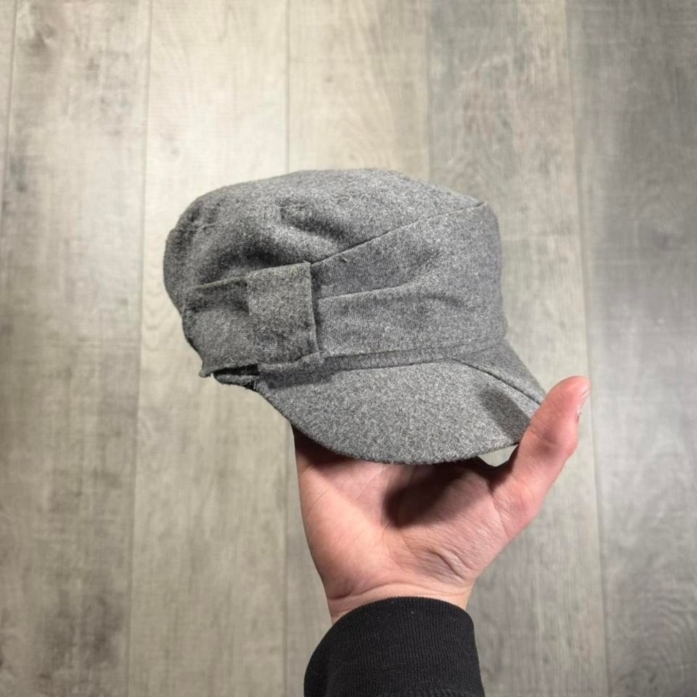 Grey vintage Y2K emo grunge 80s 90s military Magid wool hat women's